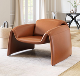 Warby Curved Arm Chair Brown
