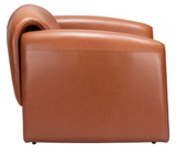 Warby Curved Arm Chair Brown