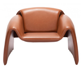 Warby Curved Arm Chair Brown
