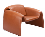 Warby Curved Arm Chair Brown