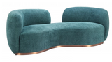 Jamela Open Back Sofa Teal
