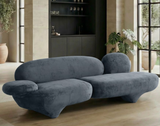 Bruxton Modern Velvet Grey Art Sofa