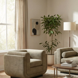 Ewing U Shaped Modern Sofa Green Tweed