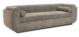Ewing U Shaped Modern Sofa Green Tweed