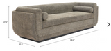 Ewing U Shaped Modern Sofa Green Tweed