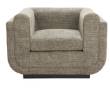 Ewing U Shaped Modern Chair Green Tweed