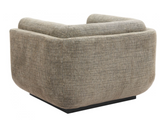 Ewing U Shaped Modern Chair Green Tweed