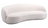 Tabitha Shearling Cream Curved Sofa