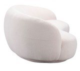 Tabitha Shearling Cream Curved Sofa