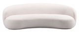 Tabitha Shearling Cream Curved Sofa