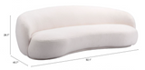 Tabitha Shearling Cream Curved Sofa