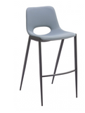 Desire Blue Dusk Barstool with Black Steel Frame