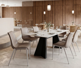 Indy Sintered Stone Dining table with Black Steel Frame