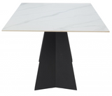 Indy Sintered Stone Dining table with Black Steel Frame