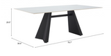 Indy Sintered Stone Dining table with Black Steel Frame