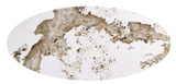 Armada Oval Faux Marble Dining Table with Steel Base