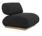 Barda Black Accent chair with Natural Wood Finish