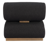 Barda Black Accent chair with Natural Wood Finish