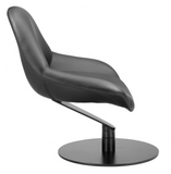 Polk Black Swivel Accent Chair