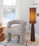 Mandalay Brown Floor Lamp with Shaped Shade
