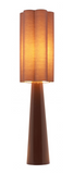 Mandalay Brown Floor Lamp with Shaped Shade