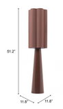 Mandalay Brown Floor Lamp with Shaped Shade