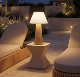 Shakina Oval Outdoor Adjustable Chaise Lounger With Acacia Wood Frame