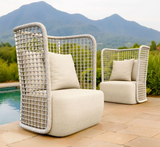 Hudson High Back Outdoor Lounge or Accent Chair