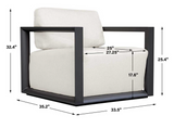 Remey Outdoor Lounge Chair Java Black and Oyster