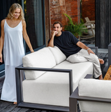 Remey Outdoor 3 Seater Sofa Java Black and Oyster