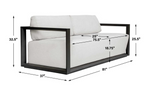 Remey Outdoor 3 Seater Sofa Java Black and Oyster