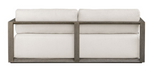 Remey Outdoor 3 Seater Sofa Weathered Grey and Oyster