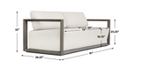 Remey Outdoor 3 Seater Sofa Weathered Grey and Oyster