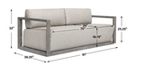 Remey Outdoor 3 Seater Sofa Weathered Grey and Dove
