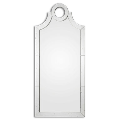 The Rhea Mirror has a mirror and frame that is constructed of lightly antiqued, beveled mirror tiles. This simplistic and elegant mirror would be just the piece you need for your bathroom, bedroom, and more.