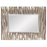Silver Sands Wall Mirror , modern wall mirror, contemporary mirror, silver mirror 