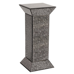 Modern Grey Acid Treated Mirrored Pedestal, display stand, contemporary pedestal 