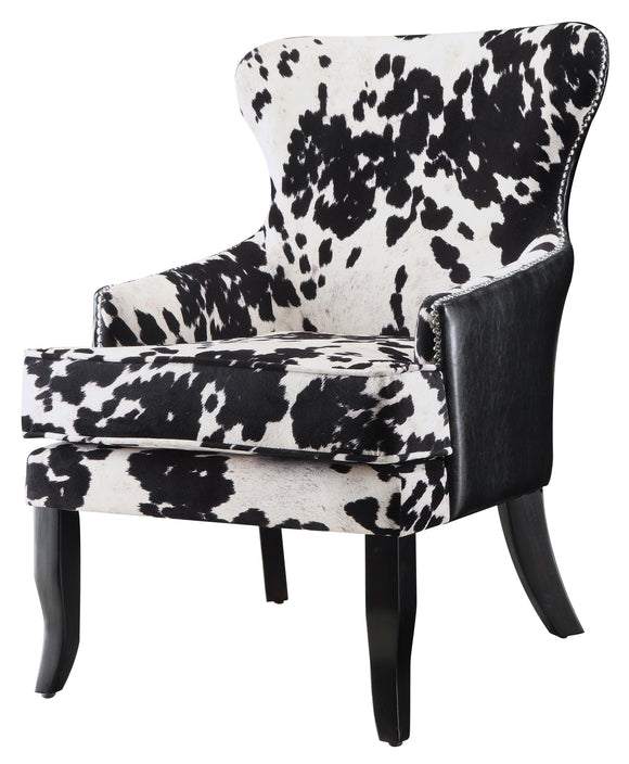 Mooey Chair, cow print chair, modern chair, black and white chair, 