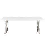 Franklin Dining Table White Gold