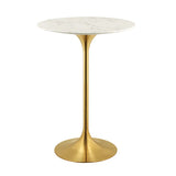Simple and sleek in design the Classico Modern bar table is a modern marvel. The base and dimensions are true to the original specifications, while the table’s circular marble top, and tapered metal base, are carefully lacquered with a scratch and chip-resistant finish. Perfect to add a modern flair to your home, office, or restaurant space. 