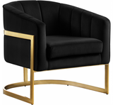 Celeste Modern Accent Chair Pink With Gold Base