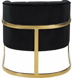 Celeste Modern Accent Chair Pink With Gold Base