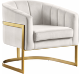 Celeste Modern Accent Chair Pink With Gold Base