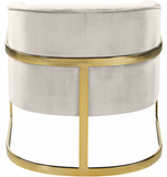 Celeste Modern Accent Chair Cream With Gold Base