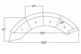 Centennial Modular Curved Sofa Pinik