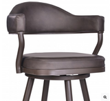 Josie 26" Counter Height Barstool in Brown Powder Coated Finish and Vintage Brown Faux Leather