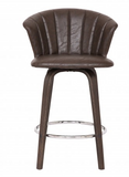 Conrad 30" Modern Brown Faux Leather Bar Stool