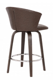 Conrad 30" Modern Brown Faux Leather Bar Stool