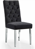 Jamie Dining Chair S/2 Black/Chrome