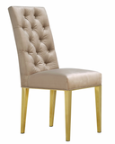 Jamie Dining Chair S/2 Gold/Beige